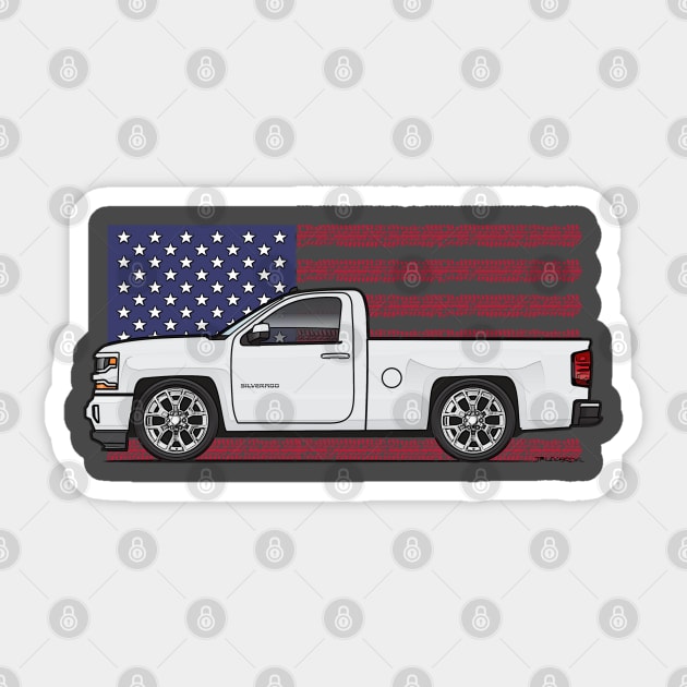 White usa Sticker by JRCustoms44